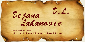 Dejana Lakanović vizit kartica